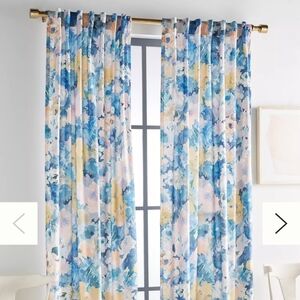 (2) Anthropologie Helen Dealtry Velvet Lilac Curtain